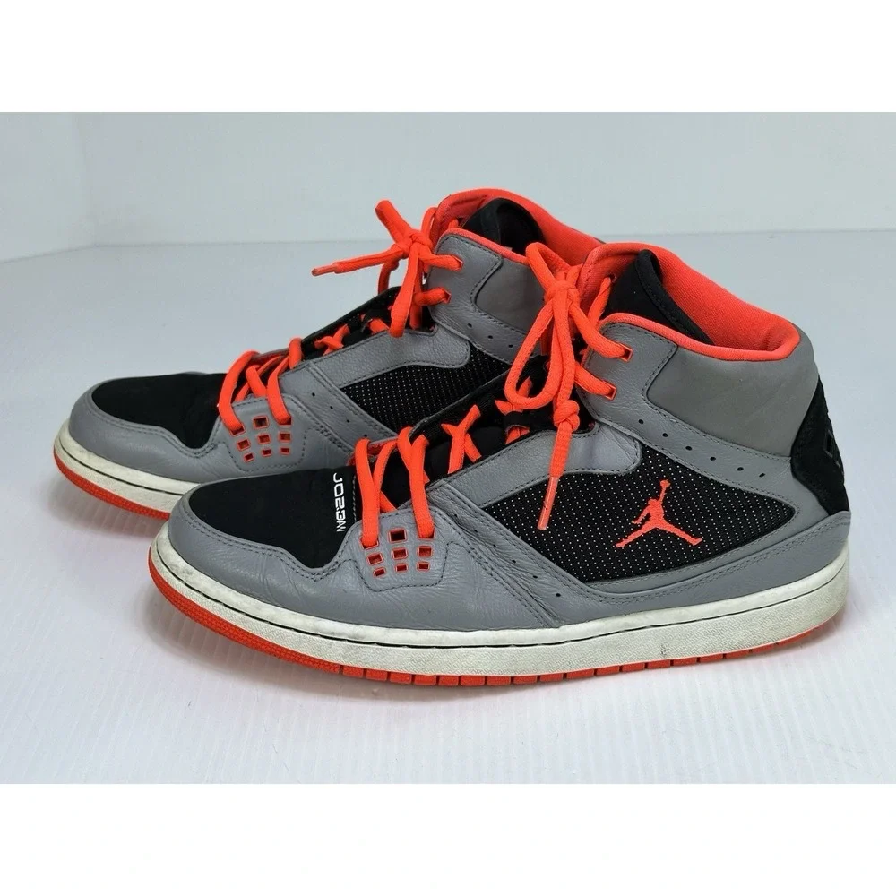 Nike Air Jordan 1 Flight Stealth Crimson Shoes Size 10 Gray Black 372704-028